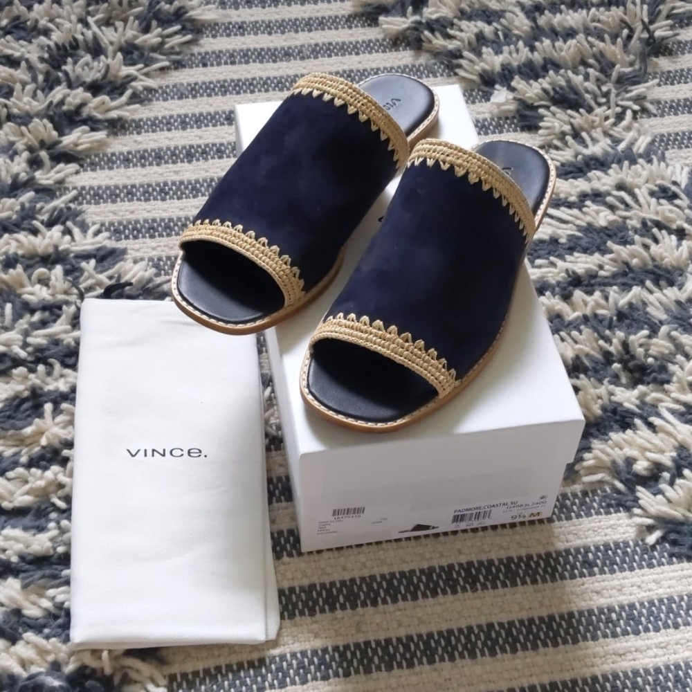 New 9.5 Vince Suede Padmore Sandal in Coastal